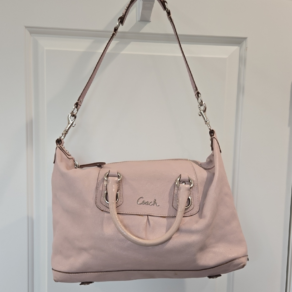 Coach Blush Leather Shoulder Bag
